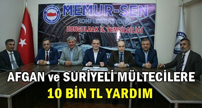 Zonguldak’ta barındırılan mültecilere yardım…