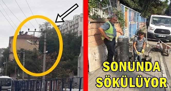 Bürokrasi ayıbı çözüldü!. O direk…