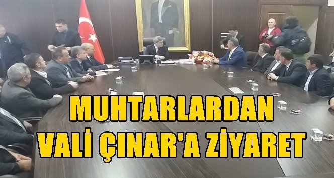 Vali Çınar’ı ziyaret ettiler…