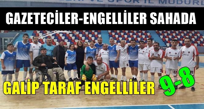 Engelliler gazetecileri pres yaptı.. 9-8