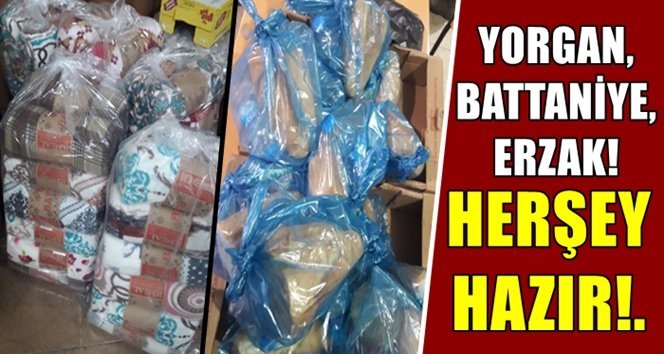 Yeraltındaki işçilere yorgan ve erzak gidiyor…