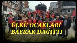 Afrin’e destek için bayrak dağıttılar