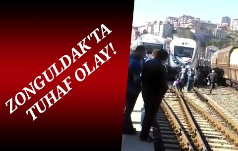 Tren raydan çıktı!. Yolcular perişan oldu!.