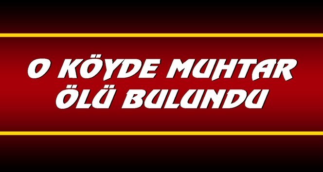 İçme suyu şebekesi önünde ölü bulundu!.