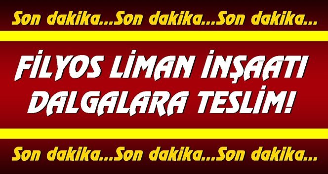 Liman dev dalgalara teslim oldu! Olay yerinden ilk görüntüler….