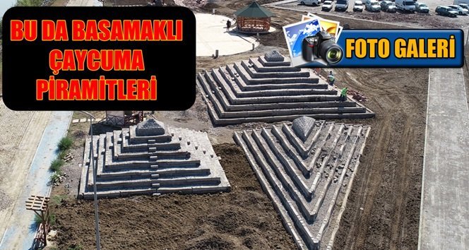 Bir liralık traversten Çaycuma piramidi