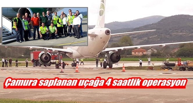 Grup çalışması sonuç verdi, uçak kurtarıldı…