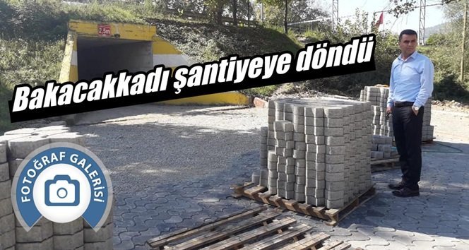 Yol genişletme ve parke döşeme çalışması devam ediyor…