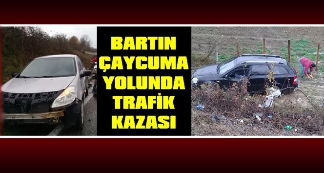 Kaygan yolda 3 araç kontrolden çıktı!…