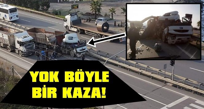 TIR’lar çarpıştı, trafik durdu!.