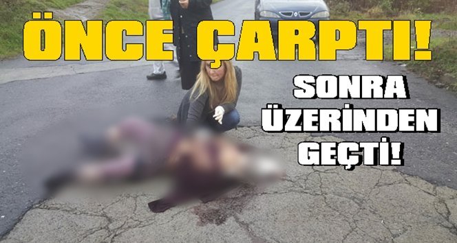 Feci kaza!. Yaşlı kadına çöp kamyonu çarptı!.