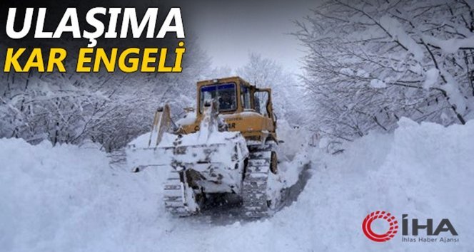 221 köy yolu kar nedeniyle ulaşıma kapandı