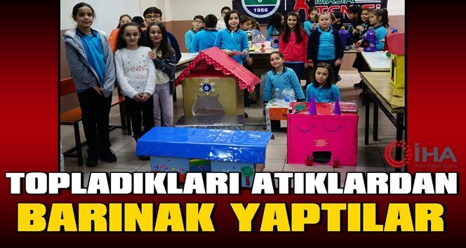 Sokak hayvanlarına barınak yaptılar…