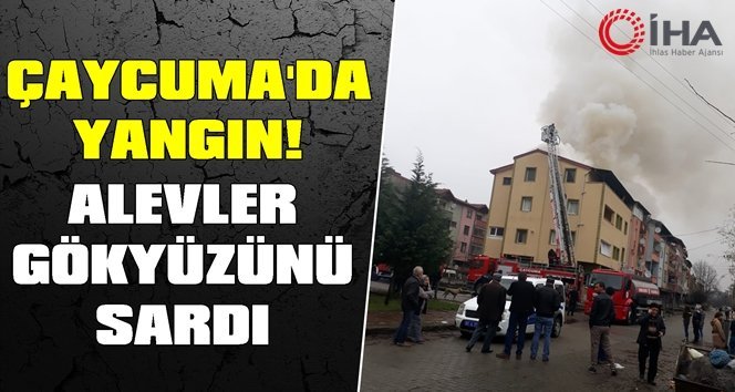 4 katlı evin çatısı küle döndü!.