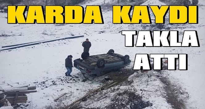 Kar yağışı ve buzlanma kaza getirdi!.