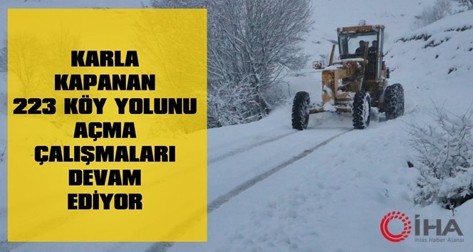 Ekipler karla mücadeleyi sürdürüyor…