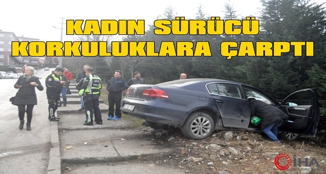 Kadın sürücü dehşet saçtı!