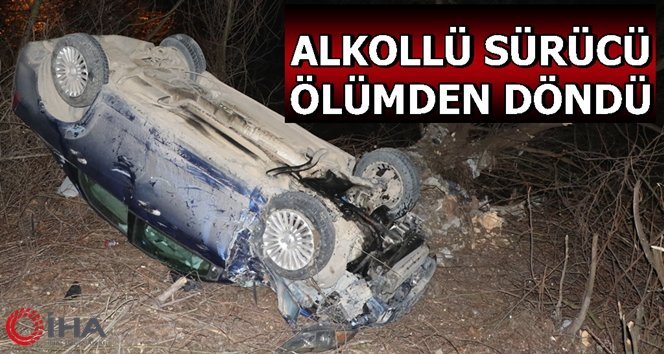 Çaya düşmekten ağaçlar sayesinde kurtuldu