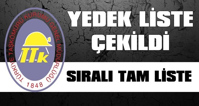 TTK yedek liste açıklandı…
