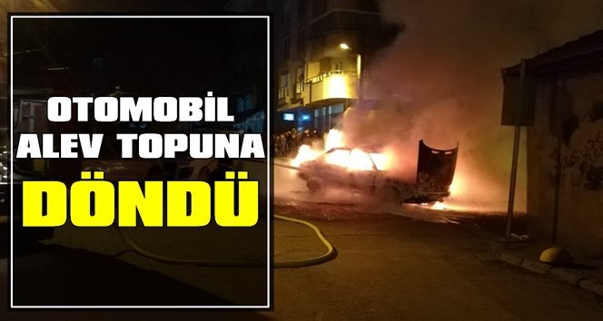 Çaycuma’da seyir halindeki araç alev alev yandı