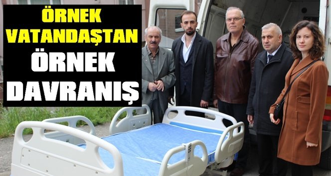 Vefat eden annesinin yatığını bağışladı