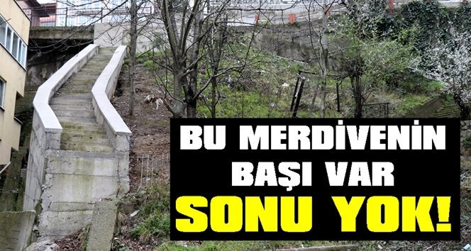 Zonguldak’ta tamamlanmayan merdiven Karadeniz fıkralarını aratmıyor