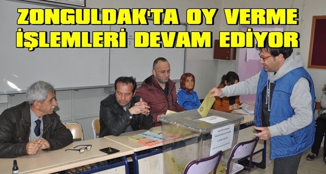 Zonguldak’ta oy verme işlemi devam ediyor