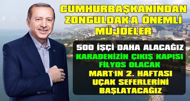 Cumhurbaşkanı Erdoğan’dan Zonguldak’ta önemli açıklamalar