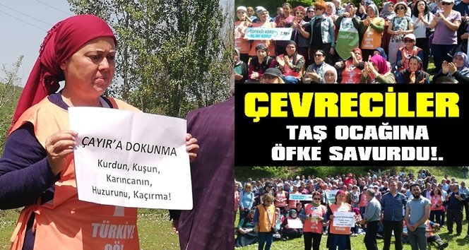 Çevreciler Çayır Köyü Mağarası önünde toplandı