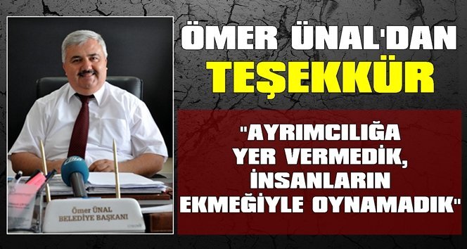 3. kez seçilen Ömer Ünal’dan teşekkür…