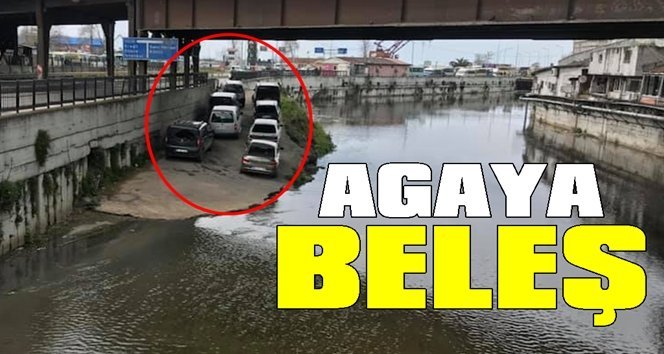 Burası Zonguldak!. Dere içine araç parkı!