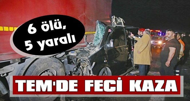 Minibüs TIR’a arkadan çarptı!. 6 ölü, 5 yaralı…