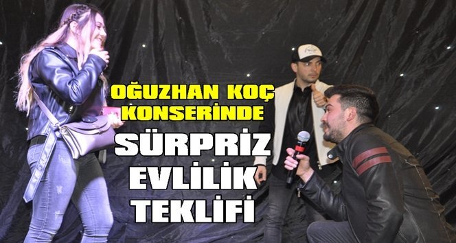 Oğuzhan Koç Zonguldaklıları coşturdu; sahnede sürpriz teklifi