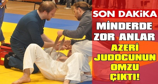 Azeri sporcunun müsabakada omuzu çıktı