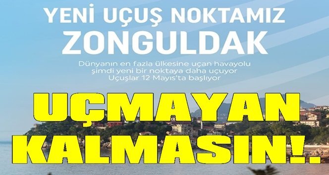 THY resmen açıkladı; “Yeni uçuş noktamız Zonguldak”