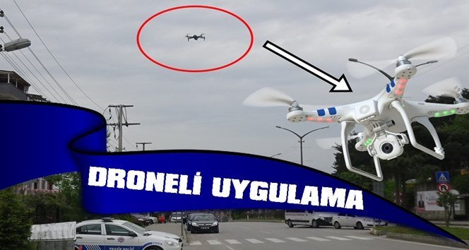 Emniyetten dronlu yaya yolu denetimi