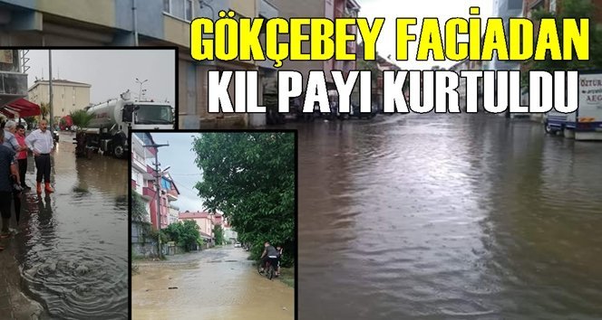 Aşırı yağan yağmur Gökçebey’i felç etti!.