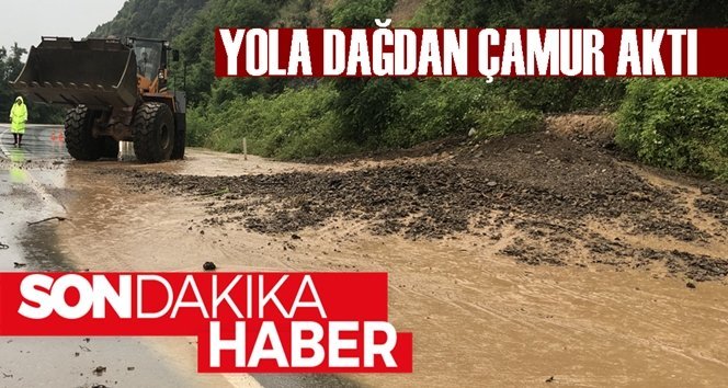 Alaplı -Akçakoca karayolunda çamur seli
