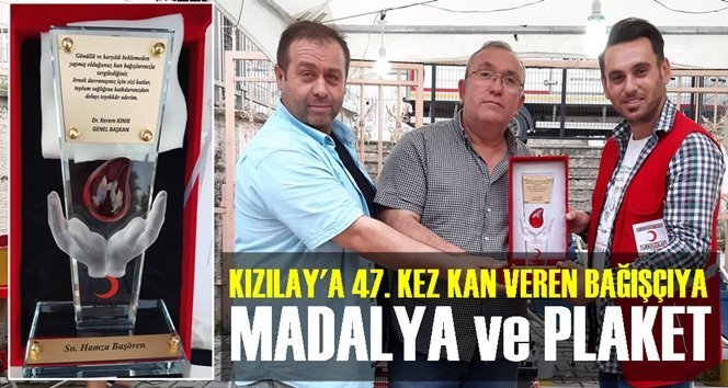 Çaycuma’nın sürekli kan bağışçısı ödüllendirildi…