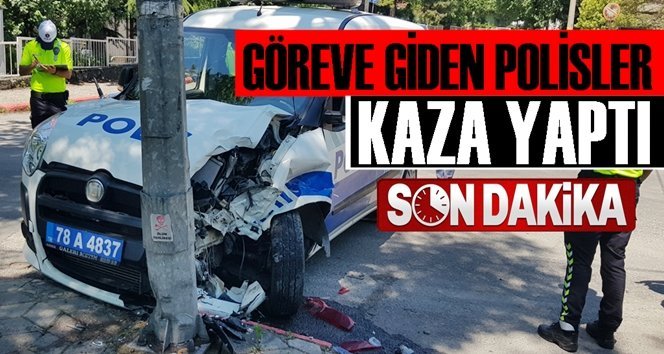 Polis otosu ile otomobil çarpıştı…