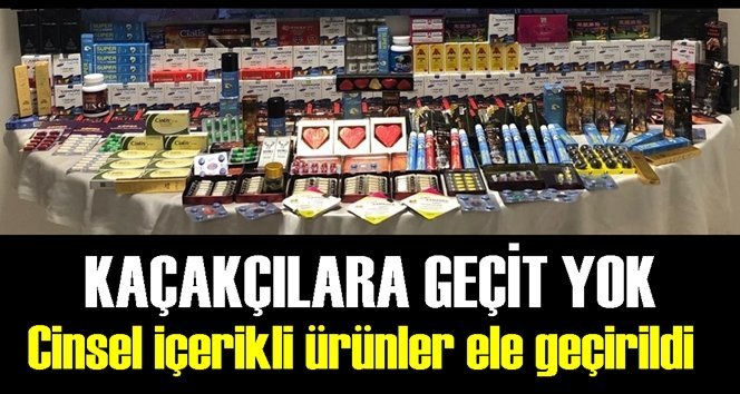 Cinsel içerikli malzemeler ele geçirildi