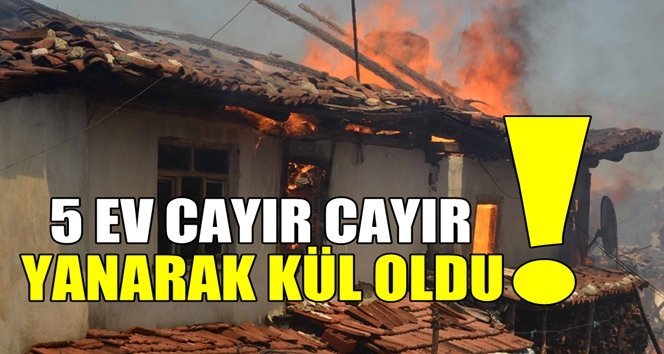 Yangın 5 evi küle çevirdi!.