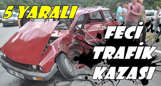 5 kişinin yaralandığı kaza güvenlik kamerasında…