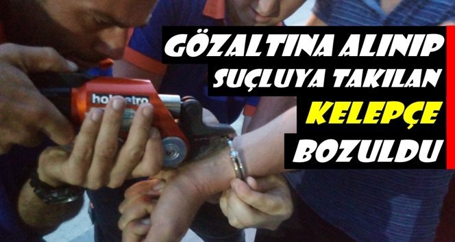 Kelepçe bozuldu imdada AFAD yetişti