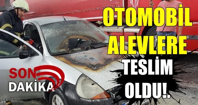 Çaycuma’da otomobil alev aldı!