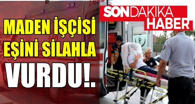 Tartıştığı eşini silahla vurdu