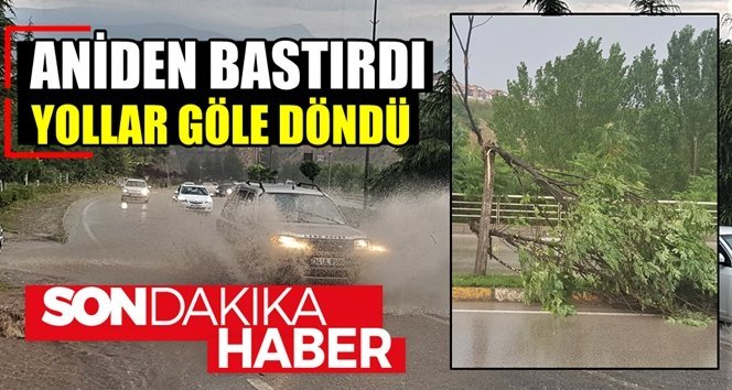 Yağmur yolları dere yatağına çevirdi