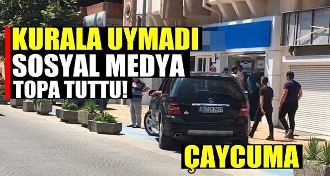 Trafik kurallarına uymayan sürücüye tepki!