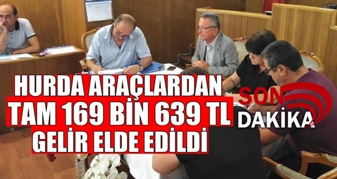 Çaycuma Belediyesi hurda araçları sattı, gelir elde etti