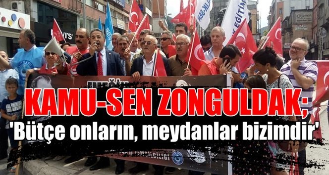 Kamu-Sen Zonguldak memurlara verilen zammı protesto etti!.